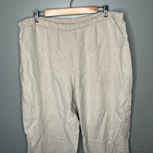 Eileen Fisher Organic Linen Tapered Pull On Pant - Picture 3 of 10